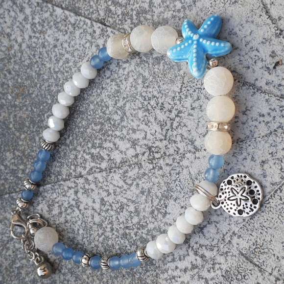 Ankle bracelet Handmade Ceramic Starfish - Picture 2 of 5